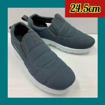 24.5cm 새상품 남성용 메쉬 통기성 우수 슬립온 그레이