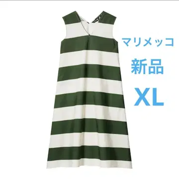 새상품 유니클로 마리메꼬 V넥 플레어 원피스 marimekko XL