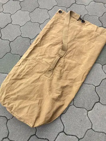 대용량 유로 빈티지 세탁 가방 프랑스 군 브라운 코튼