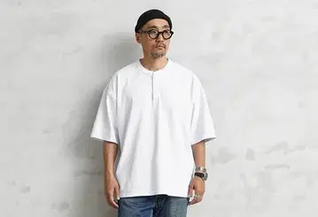 새상품 Goodwear 굿웨어 헨리넥 슈퍼 빅 티셔츠
