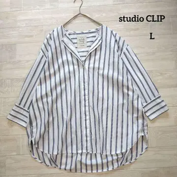 studio CLIP 스튜디오 클립 코튼 7부 소매 튜닉 블라우스 L