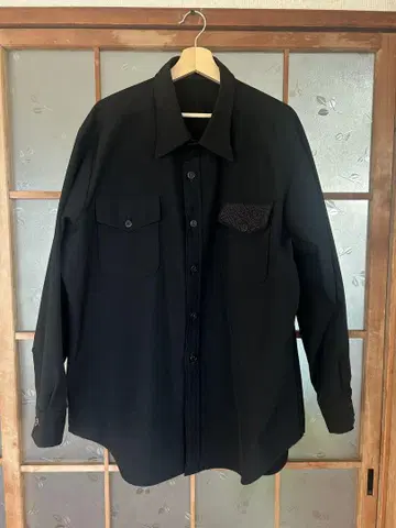 프랑스 군 데드스탁 셔츠 남성용 XL 사키 블랙