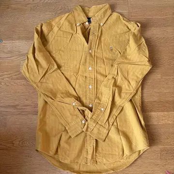 Ralph Lauren 커스텀 핏 긴팔 셔츠 머스타드