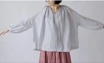 리제타 lisette 그레이 V넥 긴팔 튜닉