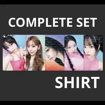 LE SSERAFIM JP 굿즈 SHIRT 체크 셔츠 트레이딩 카드 5종