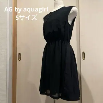 AGbyaquagirl 블랙 시어 슬리브리스 원피스 S 사이즈