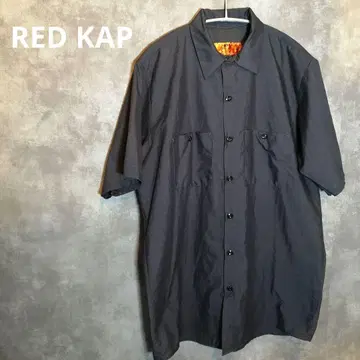 RED KAP 반팔 워크 셔츠 다크 그레이