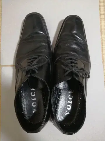 VOICE 블랙 가죽 신발