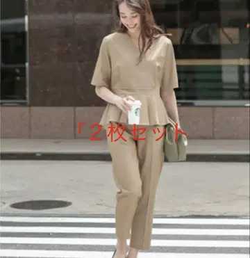 2장 세트 새상품 아쿠아 차고 셋업 노카라 자켓