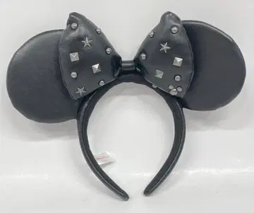 도쿄 디즈니 리조트 머리띠 미니 디자인 미니(스터드/인조 가죽 블랙)