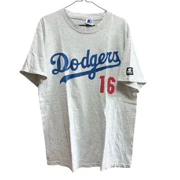 Starter Dodgers 노모 히데오 16 티셔츠 M 사이즈 그레이