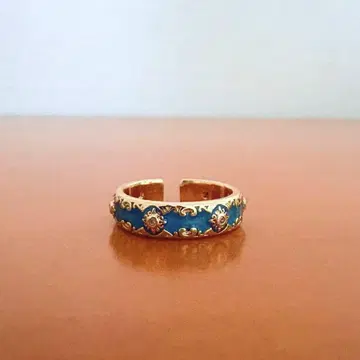 AZUR 아르데코 반지 블루그린