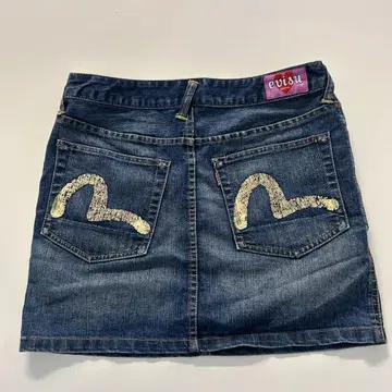 evisu 데님 미니 스커트