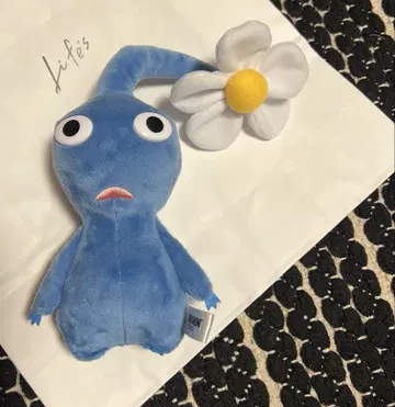 피크민 봉제 인형 파랑 꽃 포함 약 25cm