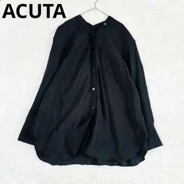 483 ACUTA 어반 리서치 브로드 칼라리스 블라우스 블랙