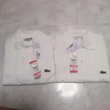 Lacoste 피케 셔츠 2장 세트 화이트