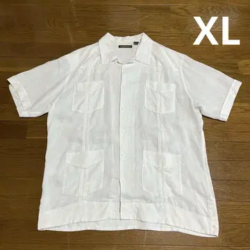CUBAVERA 린넨 쿠바 셔츠 XL 화이트 린넨 00s 90s