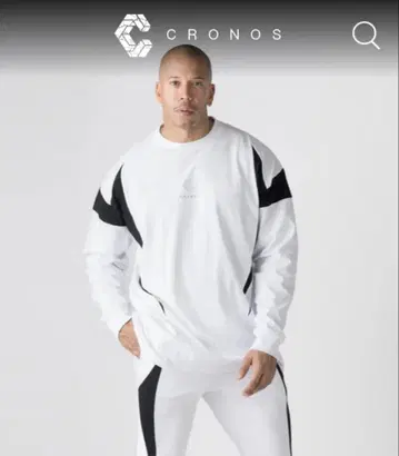 cronos 롱 T 긴팔 티셔츠 S 화이트