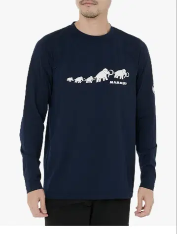 MAMMUT 네이비 긴팔 티셔츠