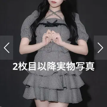 pium 티어드 프릴 미니 원피스