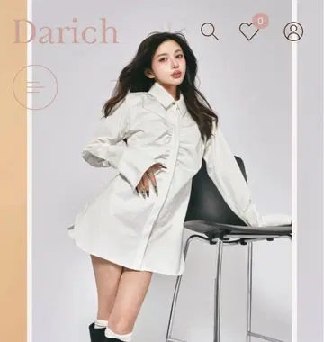 Darich 허리 커브 셔츠 원피스