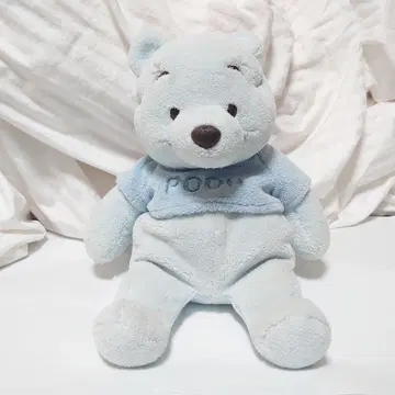 푸우 봉제 인형 레트로 블루