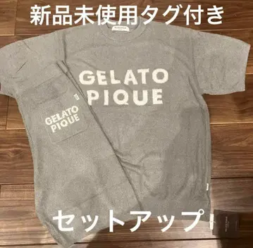 GELATOPIQUE HOMME 스무지 셋업 그레이 반팔