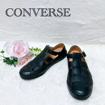 새상품급 CONVERSE 컨버스 구르카 샌들 가죽 22cm 블랙