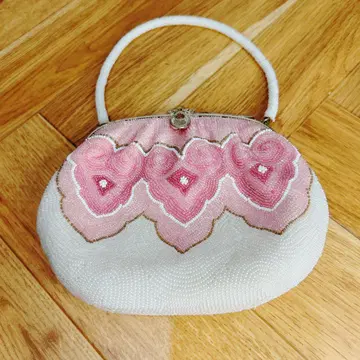 루미하시모토 전체 비즈 백] 결혼식 백 빈티지 기모노 가마구치