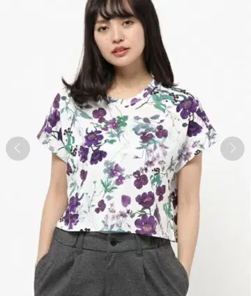 mame 마메쿠로구치 꽃무늬 티셔츠