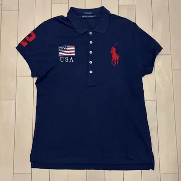 Ralph Lauren USA 피케 셔츠 반팔 네이비