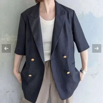 spick&span 라이트 드라이 크로스 하프 슬리브 자켓