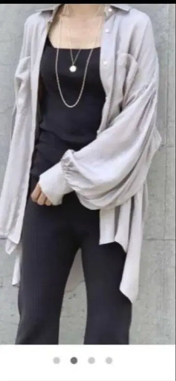 카오스 레이온 100% 긴팔 셔츠 F 사이즈