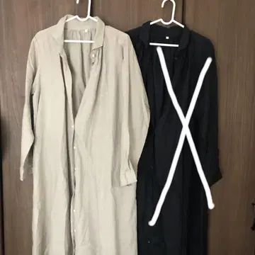 무인양품 린넨 원피스 L 베이지 새상품급