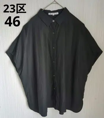 빅 사이즈 46 23구 블라우스 네이비 루즈한