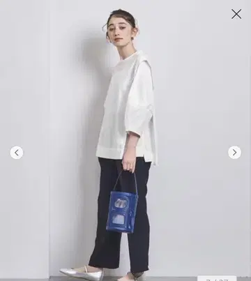 유나이티드 애로우즈 *턱 퍼프 슬리브 블라우스 *새상품급