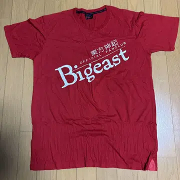 동방신기 Bigeast 공식 팬클럽 티셔츠 빨간색