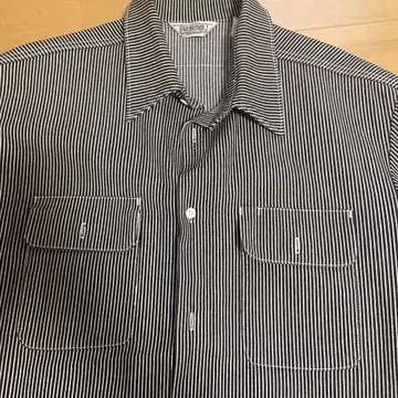 FIVE BROTHER 스트라이프 워크 셔츠