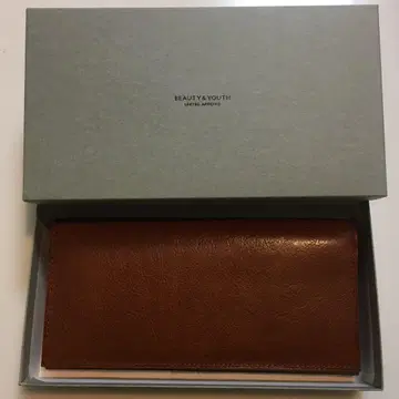 미사용품 United Arrows 천연 가죽 장지갑 지갑
