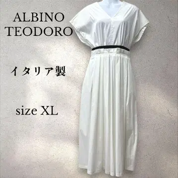 ALBINO TEODORO 원피스 XL 화이트 이탈리아제