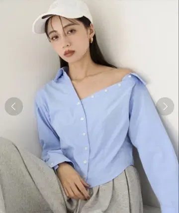 새상품 스나이델 snidel 비대칭 셔츠