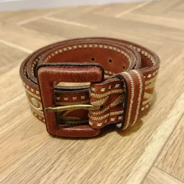 랄프 로렌 RALPH LAUREN 가죽 자수 벨트