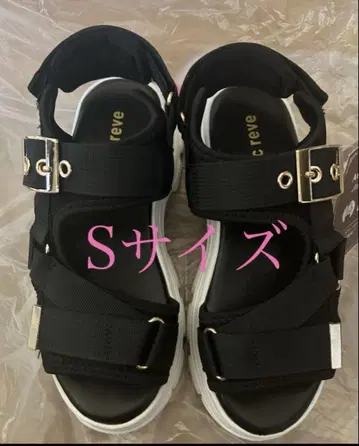 chico 통굽 스포츠 샌들 블랙 S 사이즈