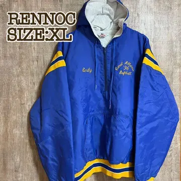 RENNOC 레녹 나일론 블루종 파랑 삼각형 택 USA제 XL
