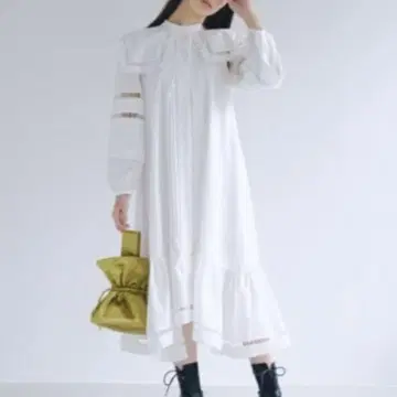 snidel 펀칭 칼라 레이스 원피스