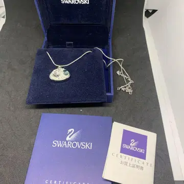 스와로브스키 펜던트 목걸이 실버 블루