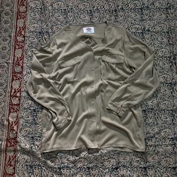 00's 레이온 개버딘 노카라 셔츠 디키즈 50s 60s