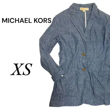 MICHAELKORS 마이클코어스 테일러드 자켓 블루 린넨