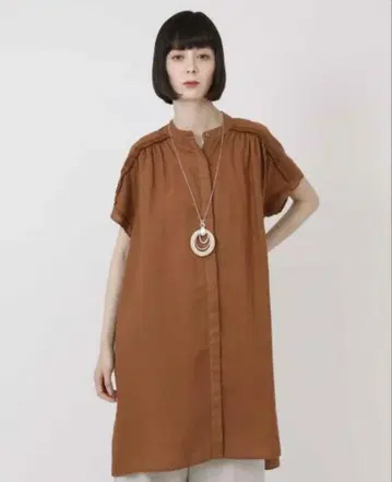 히로코비스 린넨 제품 염색 롱 기장 블라우스
