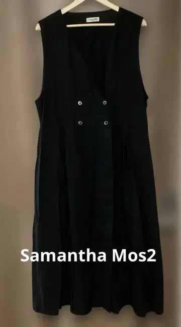 Samantha Mos2 블랙 슬리브리스 원피스